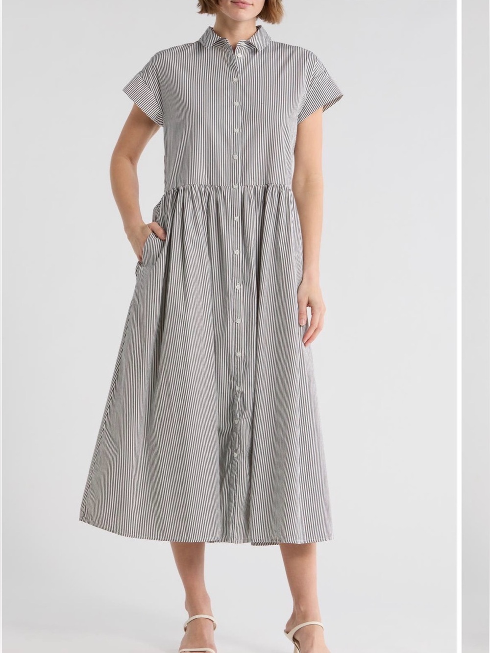 Nordstrom Striped Short Sleeve Dress